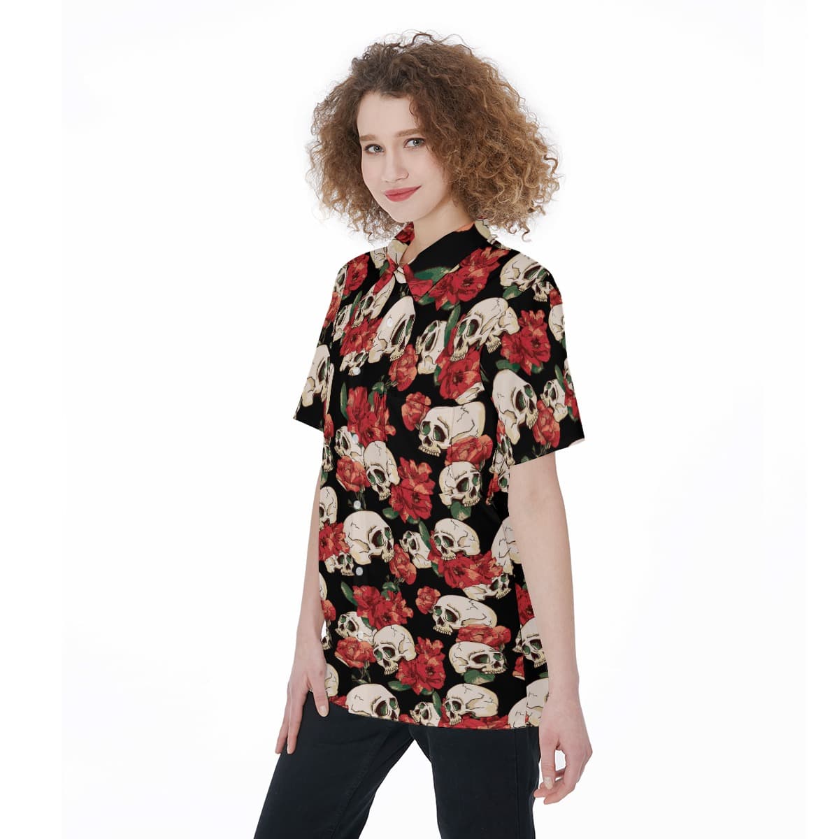 Goth Women’s Hawaiian Shirt (2)
