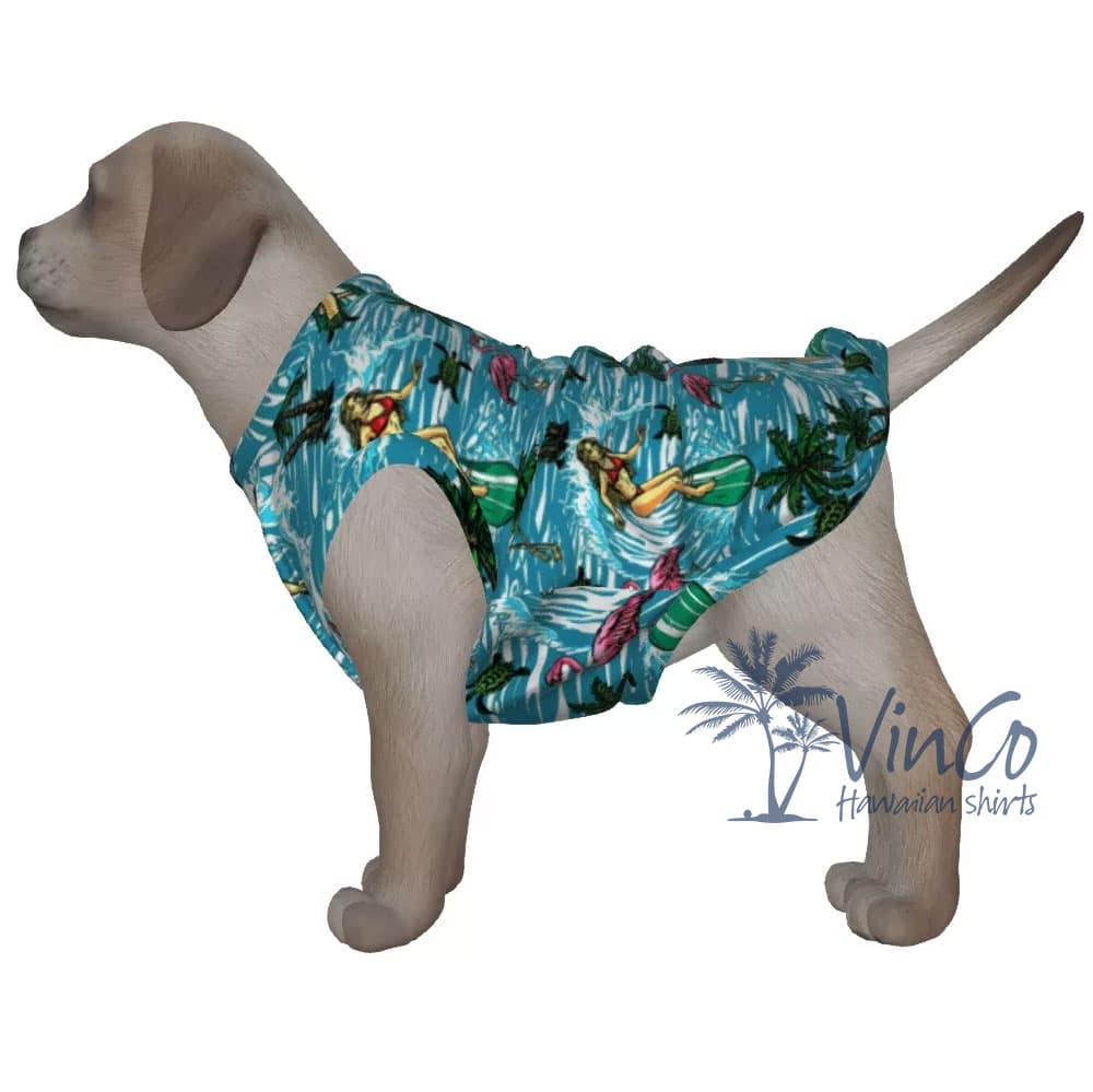 Hot Girl Hawaiian Dog Shirt