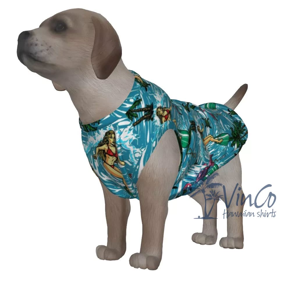 Hot Girl Hawaiian Dog Shirt (2)