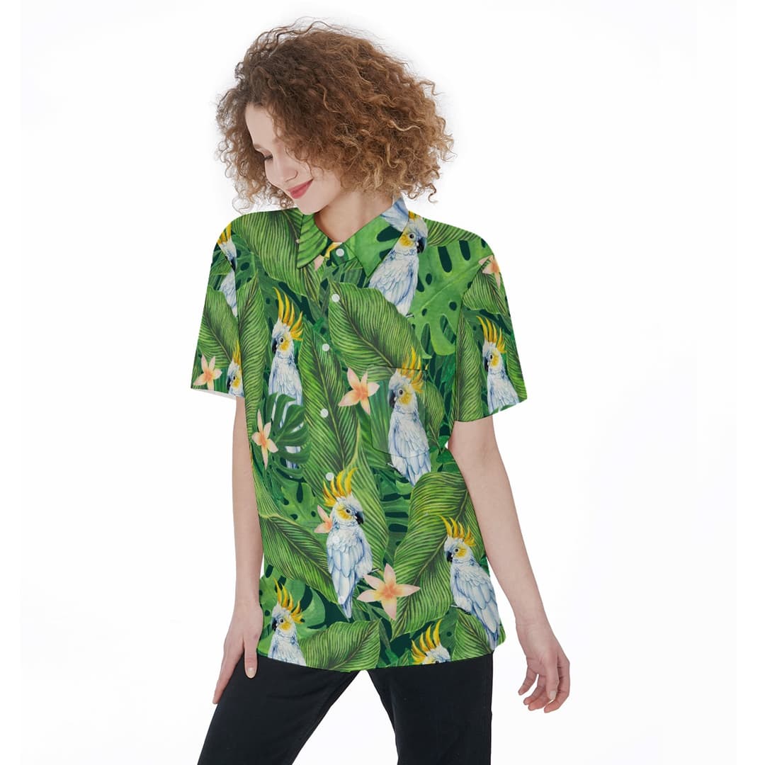 Parrot Aloha Shirt For Women