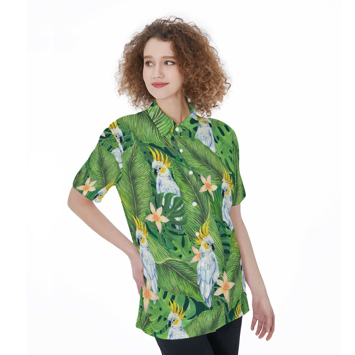 Parrot Aloha Shirt For Women