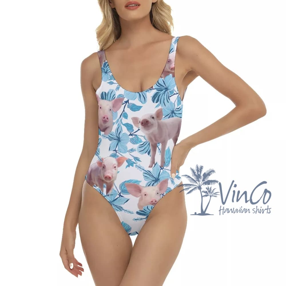 Pig Tropical Hawaiian Swimsuit