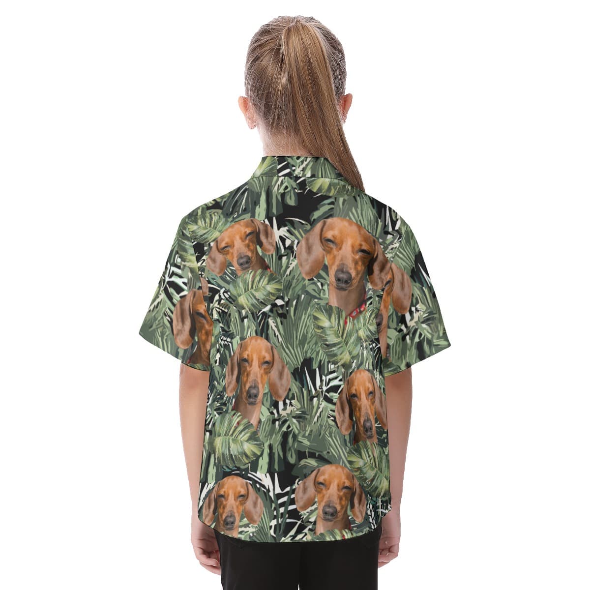 Dachshund Aloha Shirt For Kids
