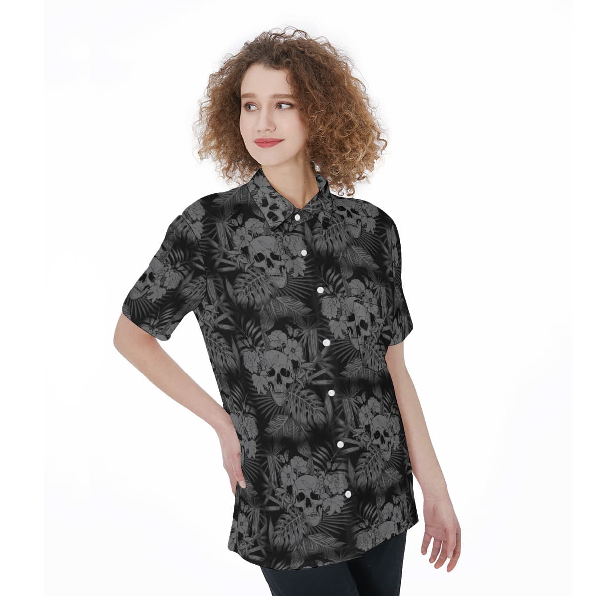 Goth Hawaiian Shirt For Women (2)