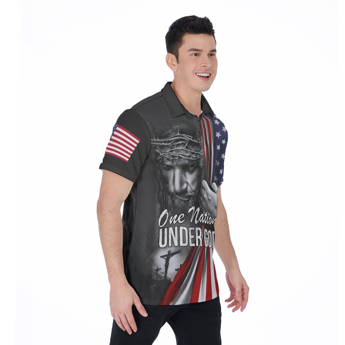 Jesus American Men’s Polo Shirt (2)