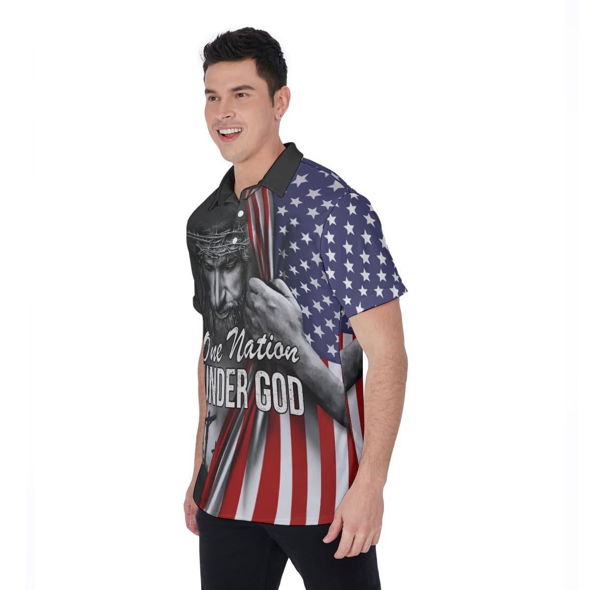 Jesus American Men’s Polo Shirt (3)