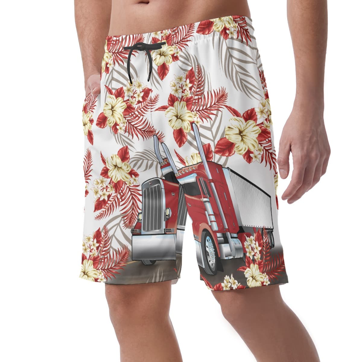 Trucker Floral Hawaiian Shorts (3)