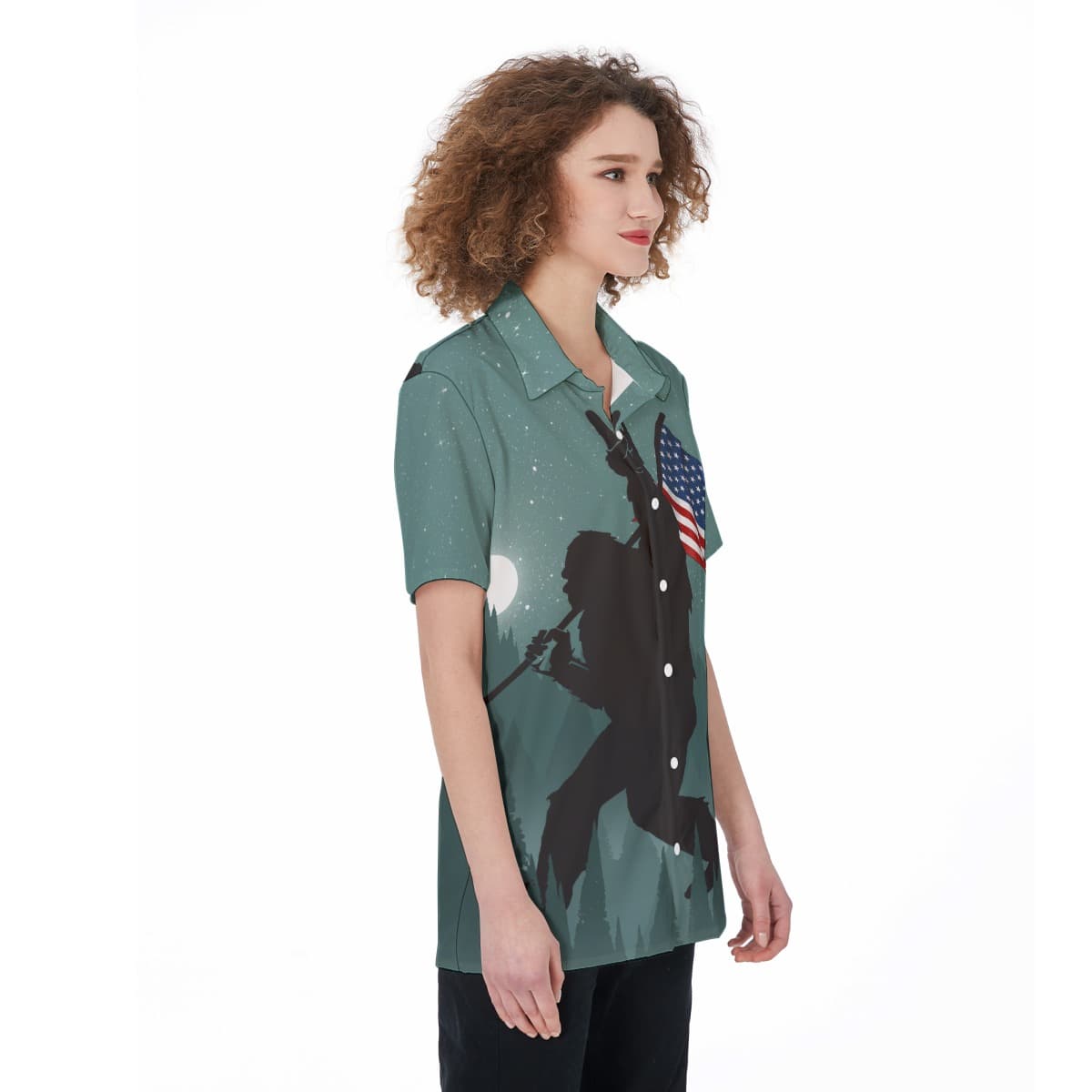 Big Foot Print Hawaiian Shirt