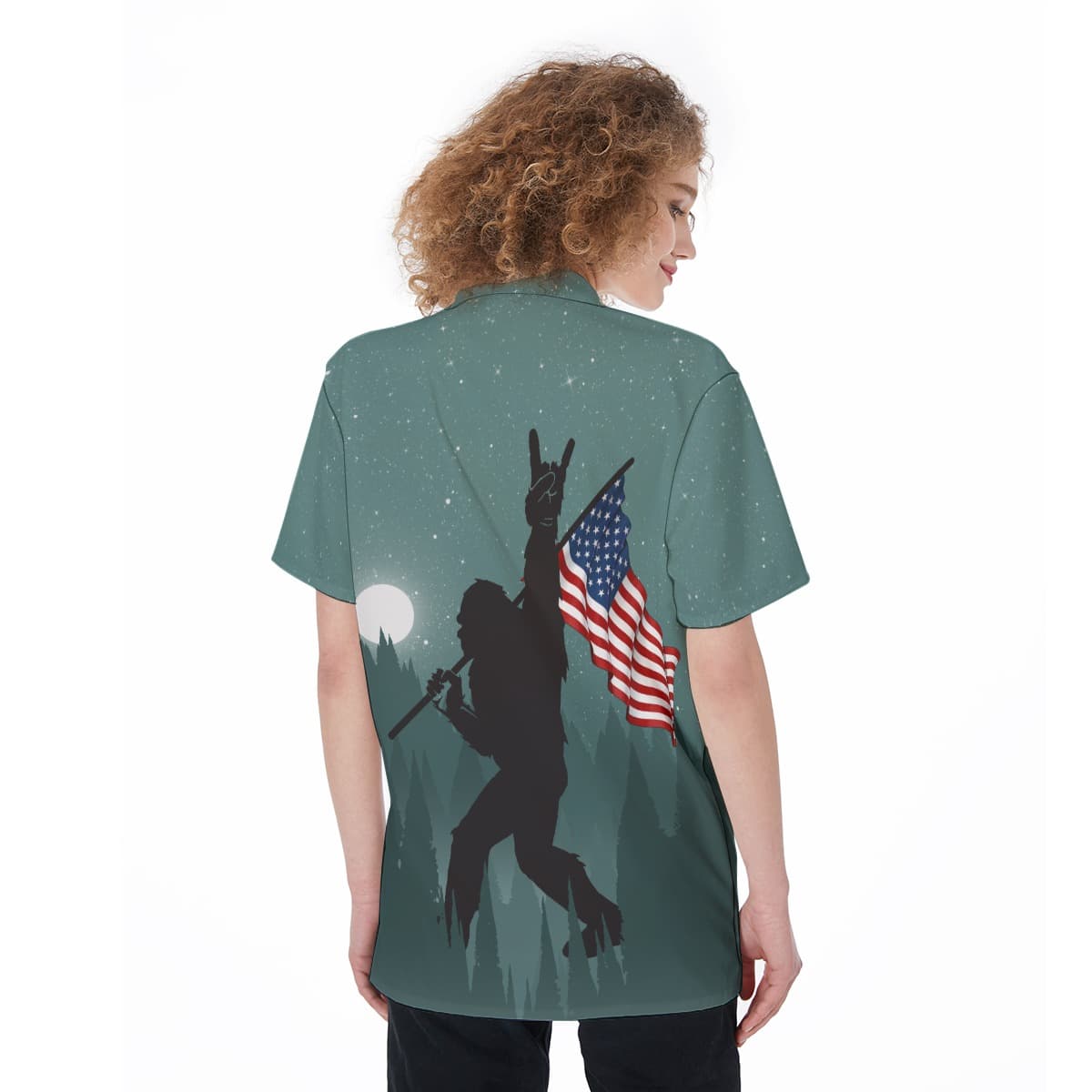 Big Foot Print Hawaiian Shirt (4)