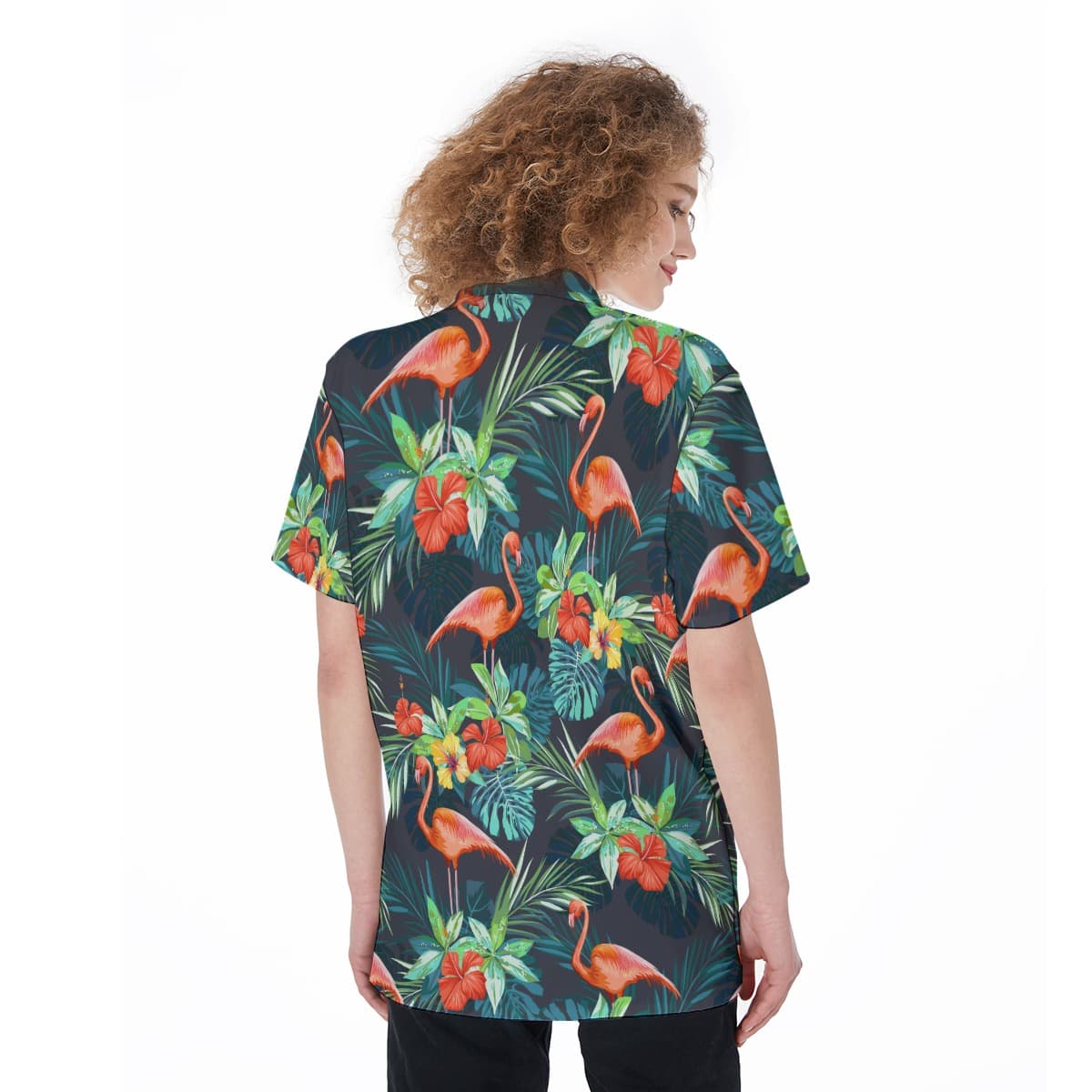 Flamingo Aloha Shirt For Women (4)