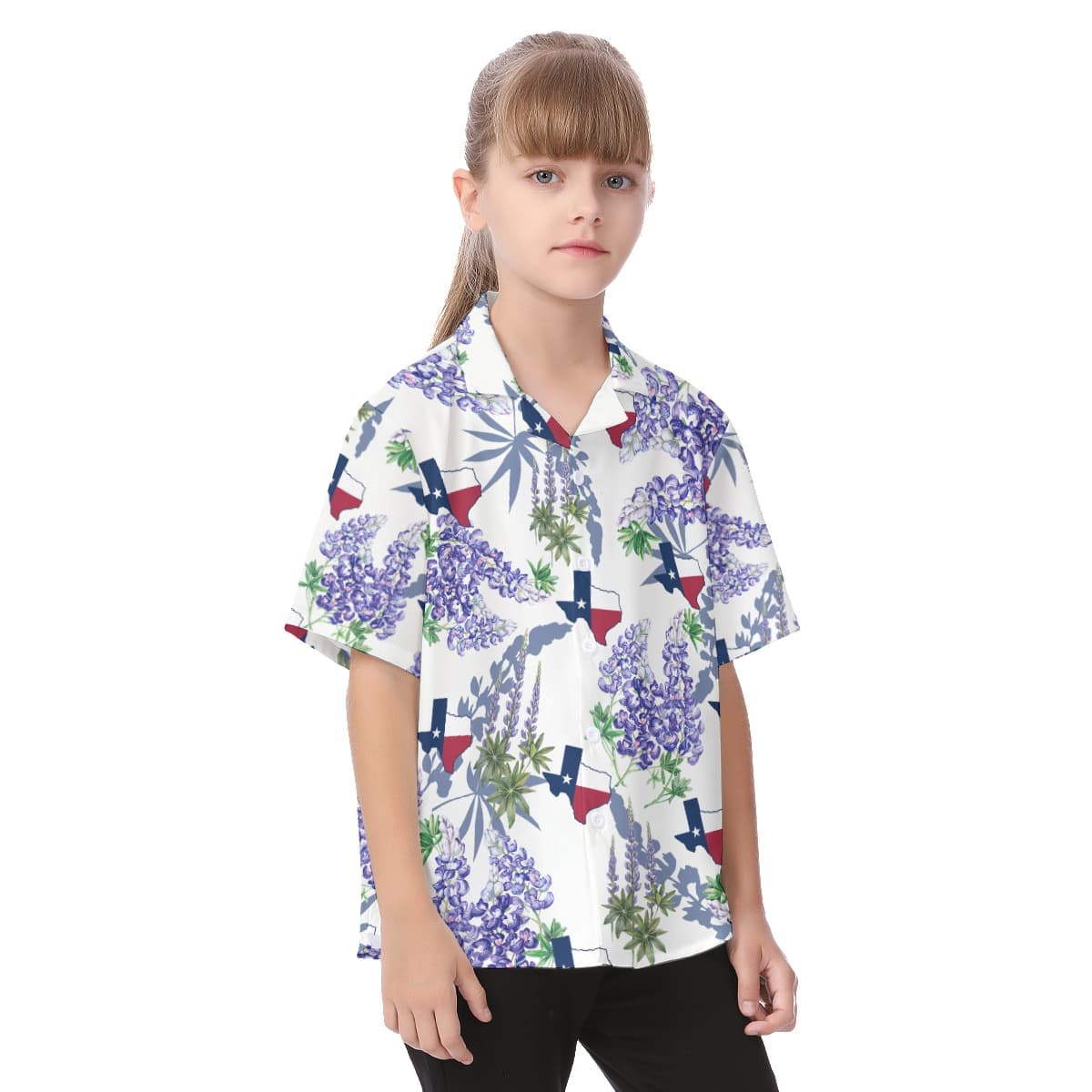 Floral Texas Aloha Shirt For Kids (2)