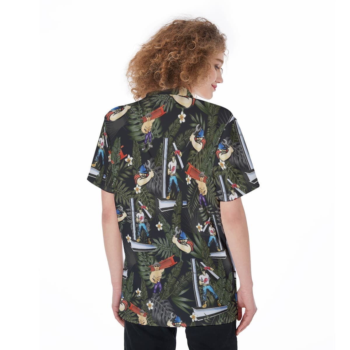 Ironworker Aloha Shirt For Women (2)
