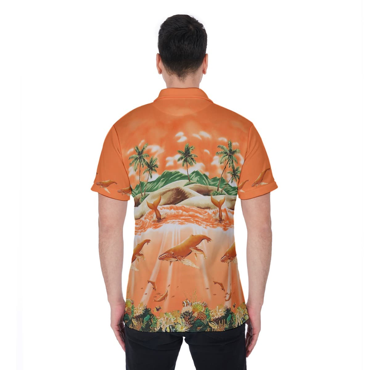 Sea Life Hawaiian Polo Shirt (4)