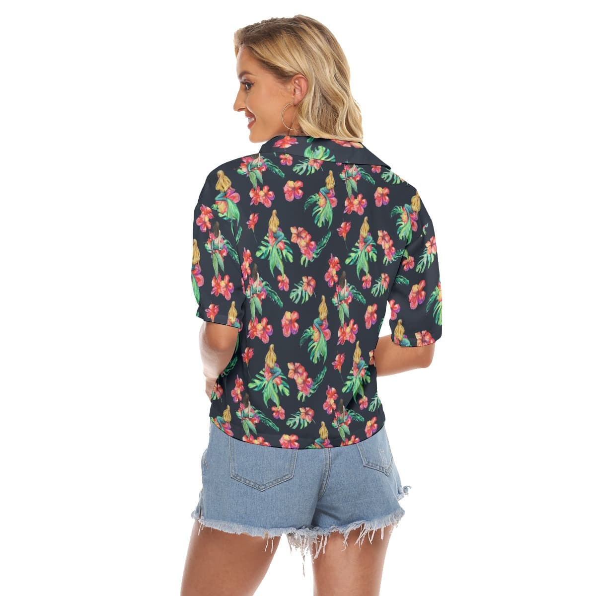 Women’s Mermaid Hawaiian Crop Top (4)