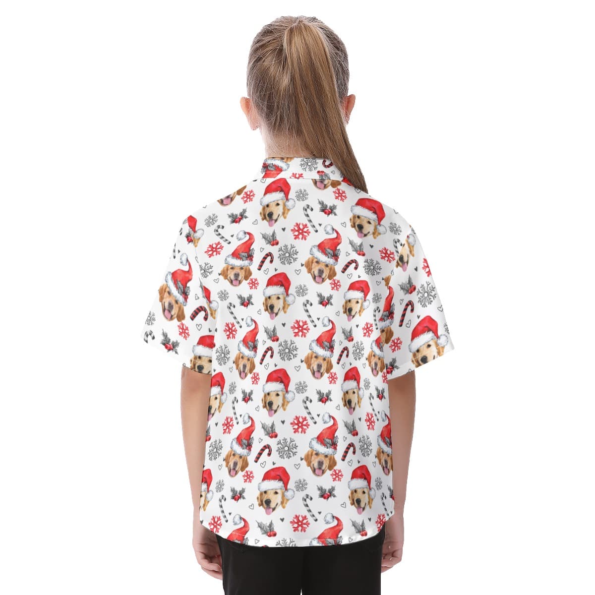Kid’s Hawaiian Shirt With Dog Face (4)