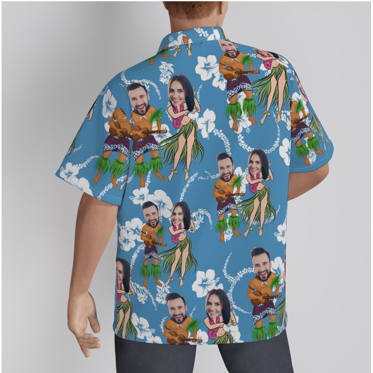 Custom Face Couple Hawaiian Shirt (3)