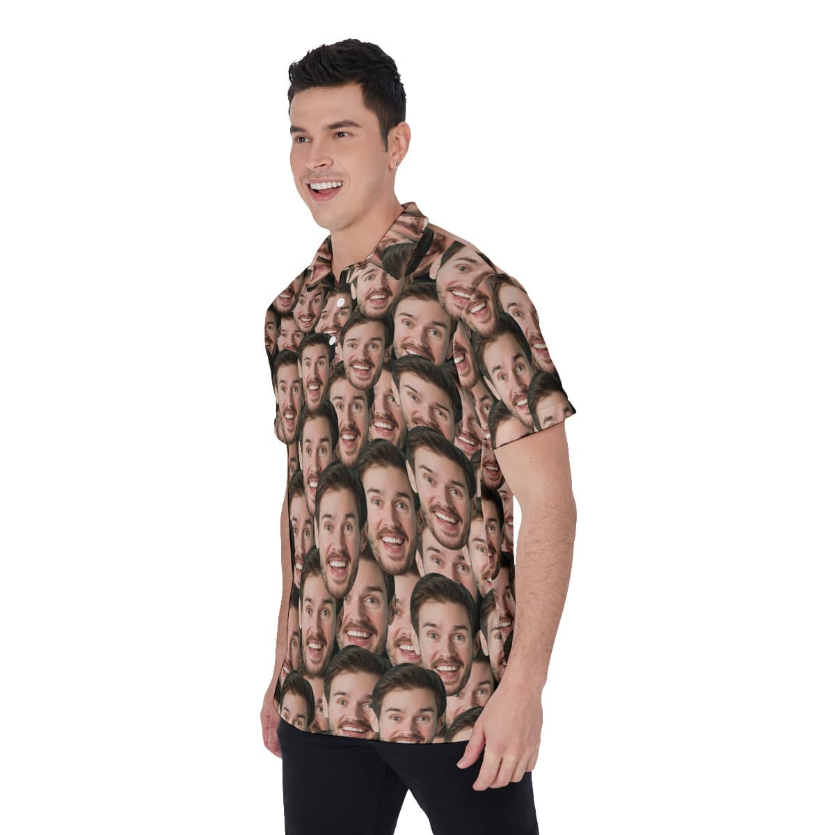 Funny Custom Face Men’s Polo Shirt (1)