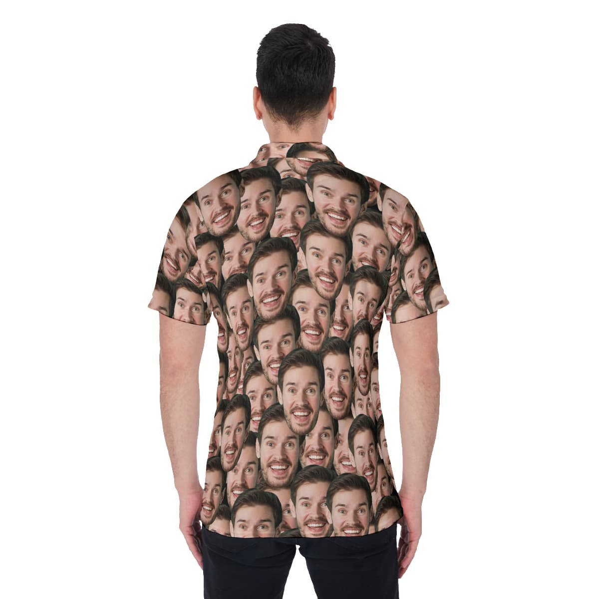 Funny Custom Face Men’s Polo Shirt (2)