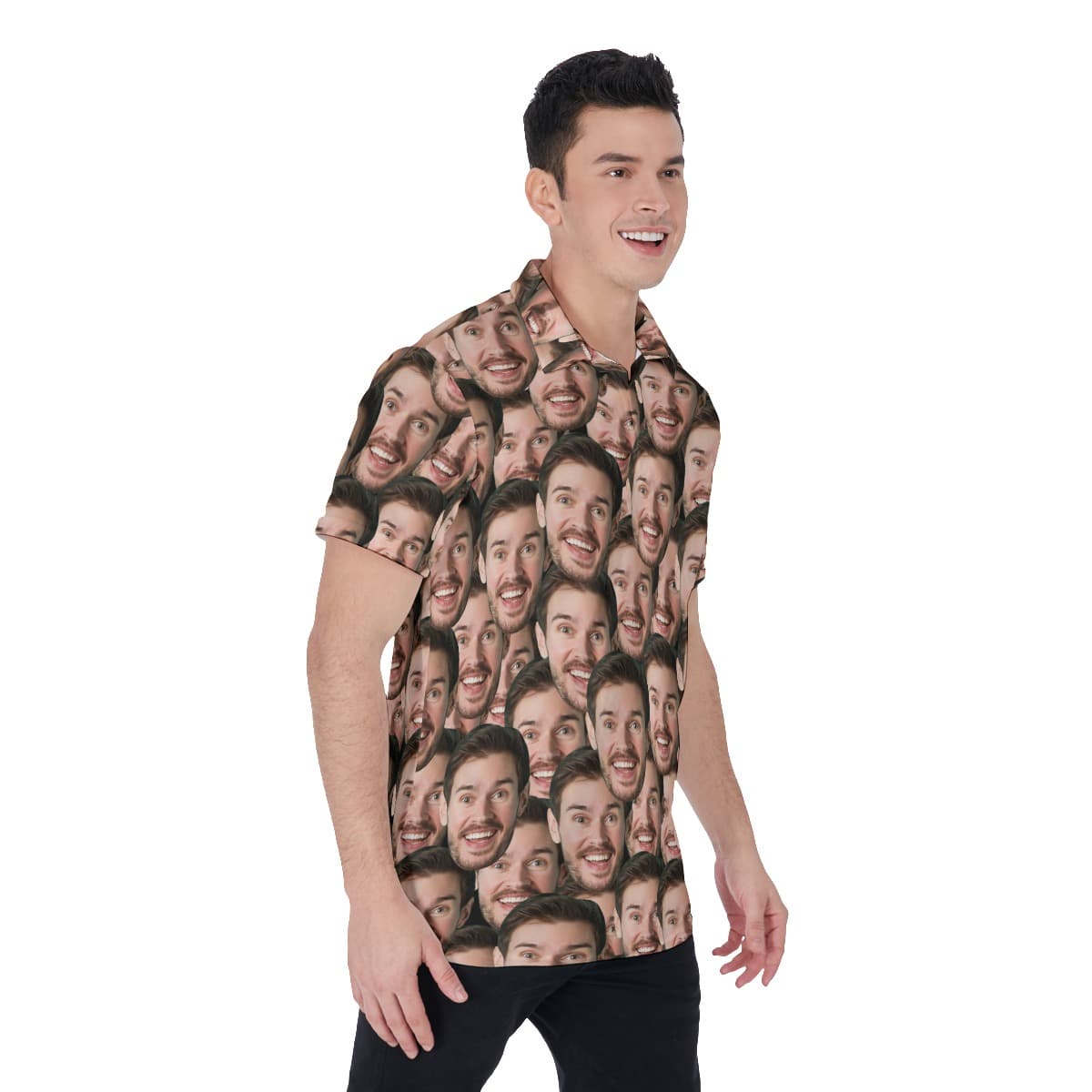 Funny Custom Face Men’s Polo Shirt (4)