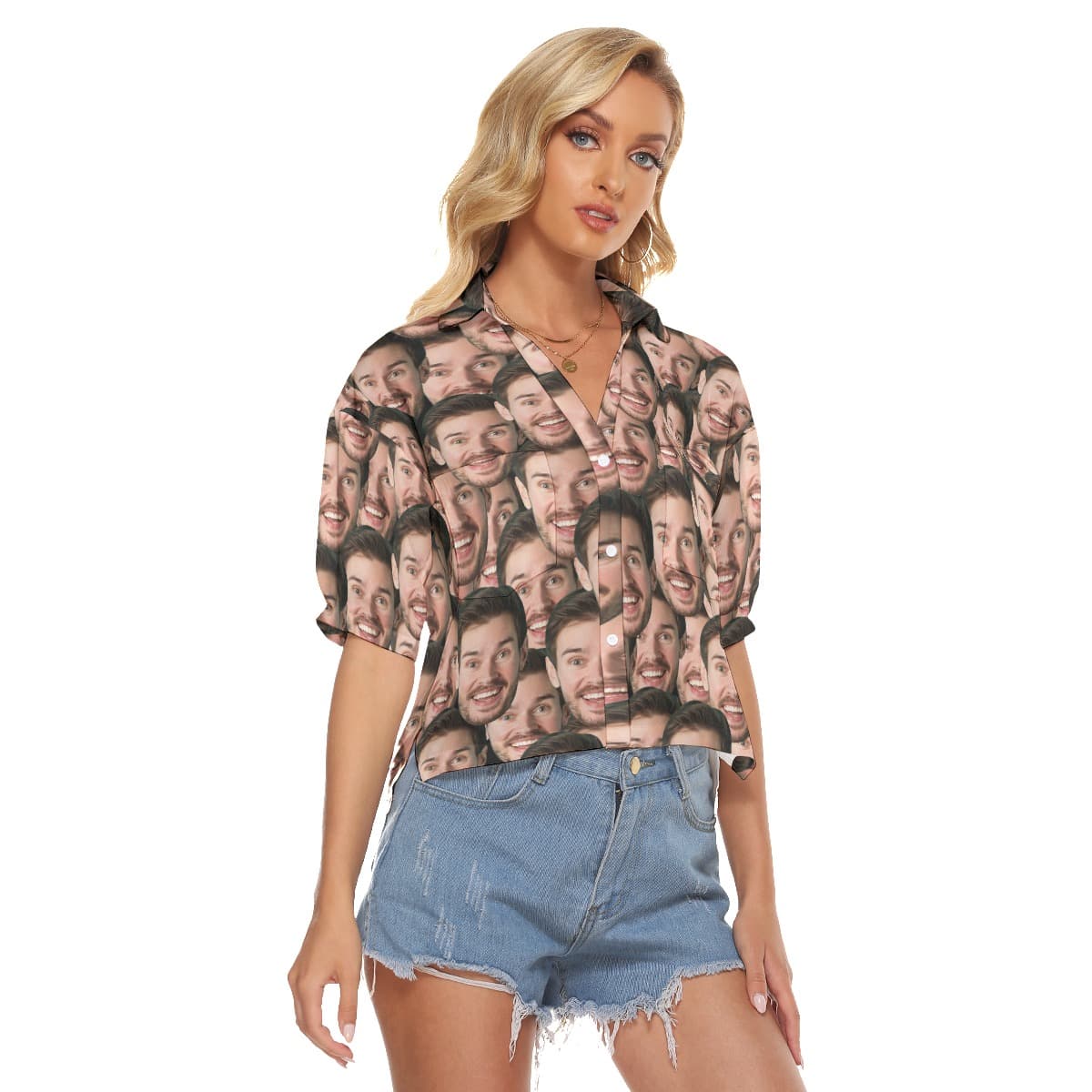Funny Custom Face Women’s Crop Top (1)