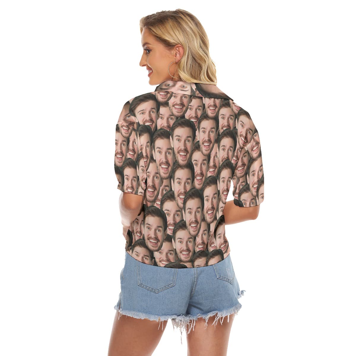 Funny Custom Face Women’s Crop Top (3)