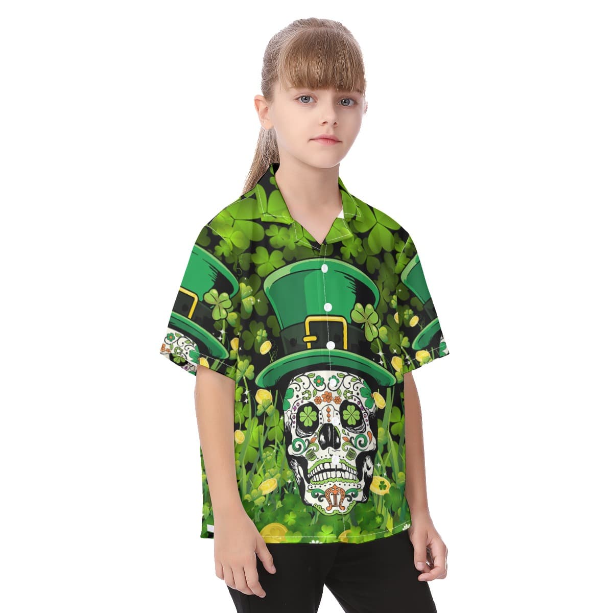 Goth Patrick Day Kid’s Aloha Shirt (1)