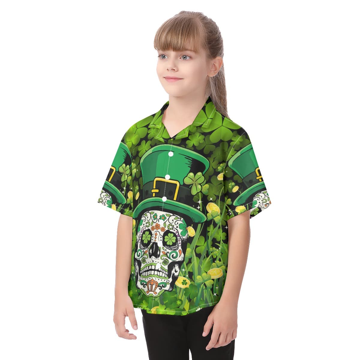 Goth Patrick Day Kid’s Aloha Shirt (2)