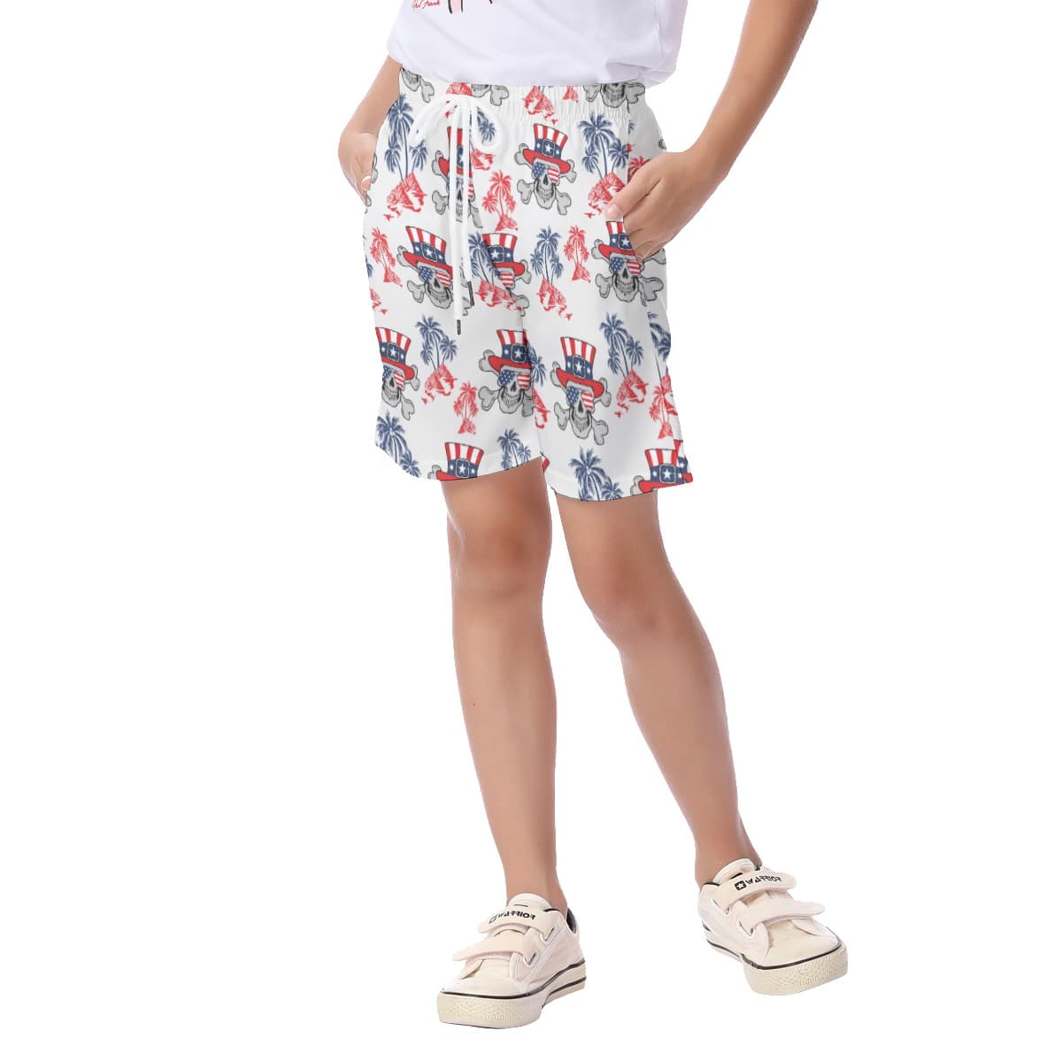 Goth Patriotic Kid’s Beach Shorts (2)