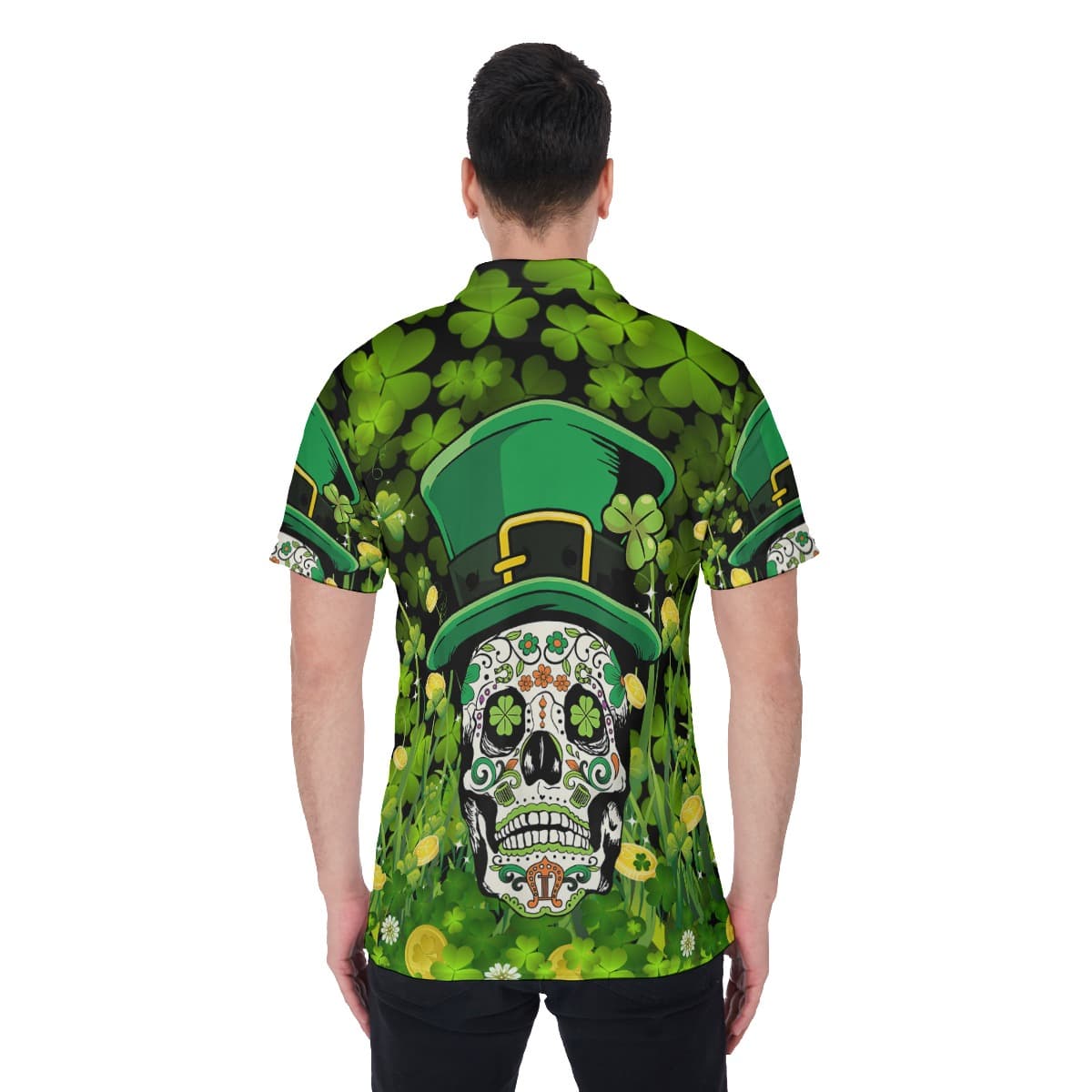 Skull Patrick Day Men’s Polo Shirt (4)