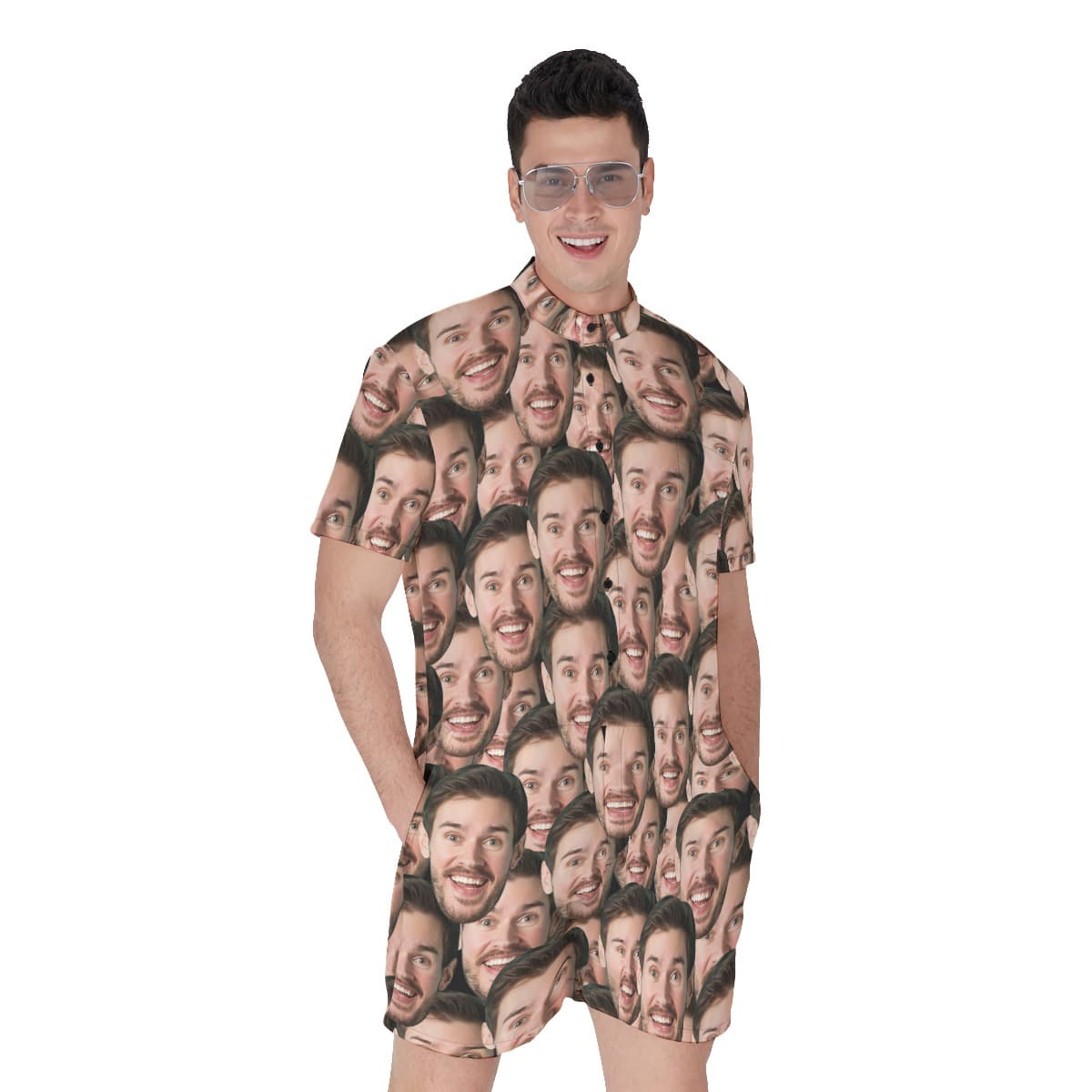 Unique Custom Face Men's Romper (1)