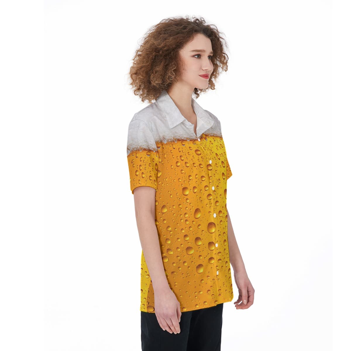 Beer Button Up Shirt For Women (2)