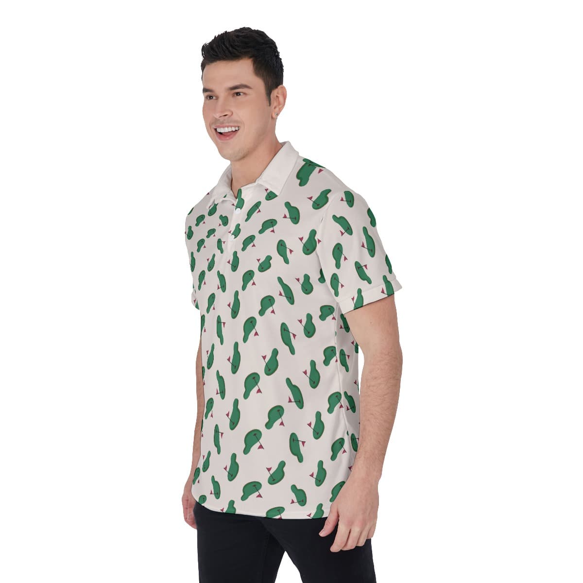 Course Pattern Golf Shirt For Men (4)