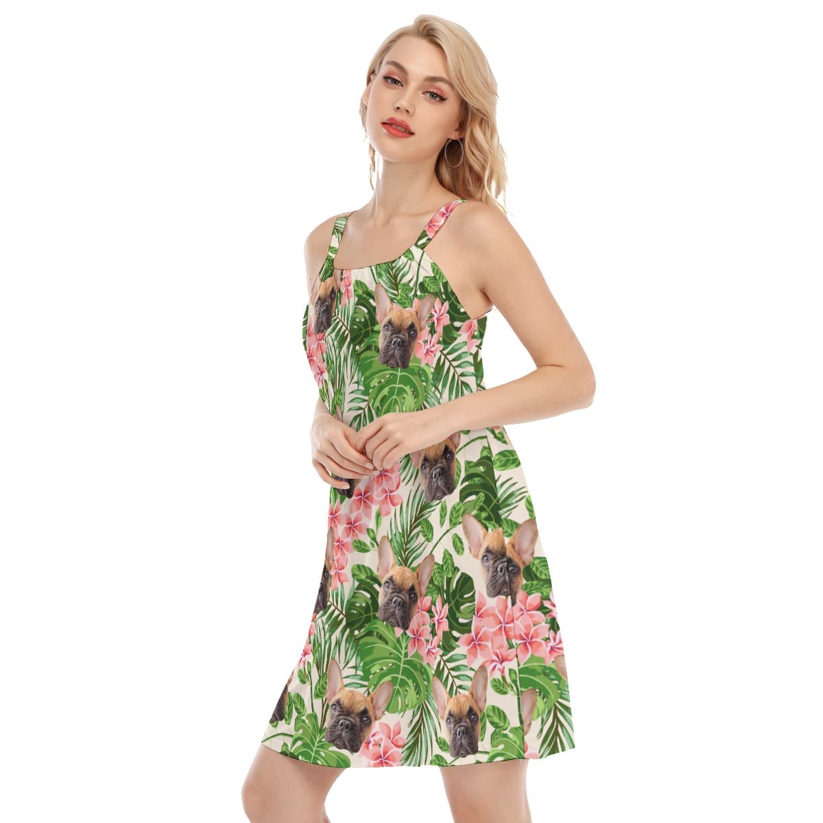 Custom Dog Hawaiian Cami Dress (3)