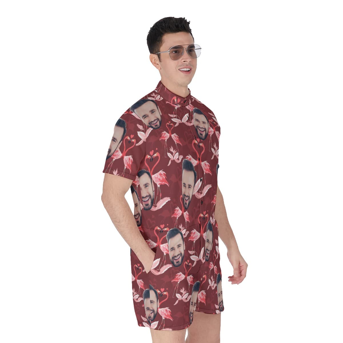 Custom Face Aloha Romper For Men (2)