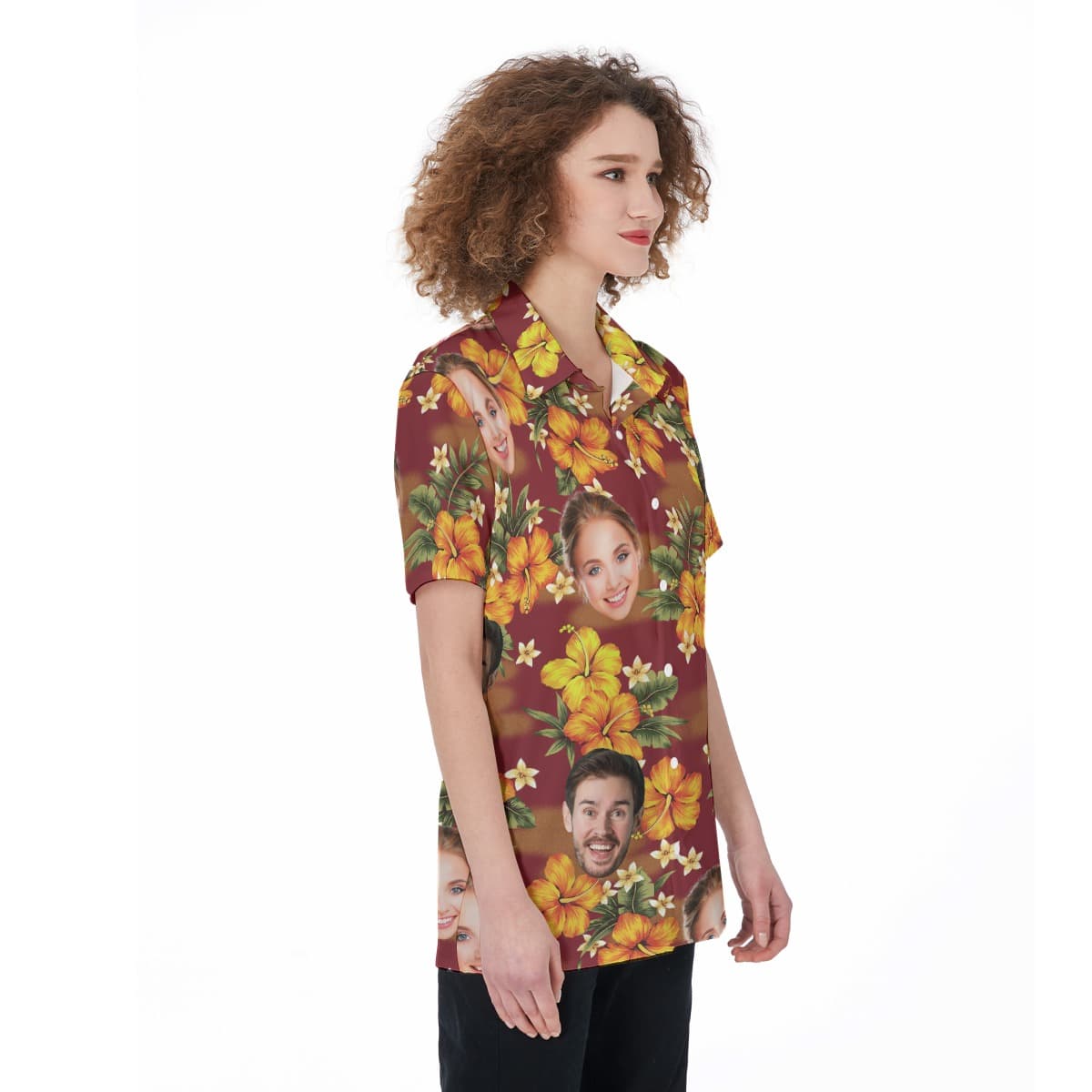 Custom Face Aloha Shirt For Women (2)