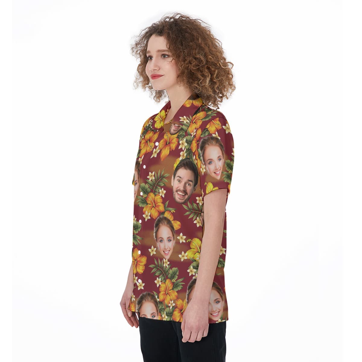 Custom Face Aloha Shirt For Women (3)