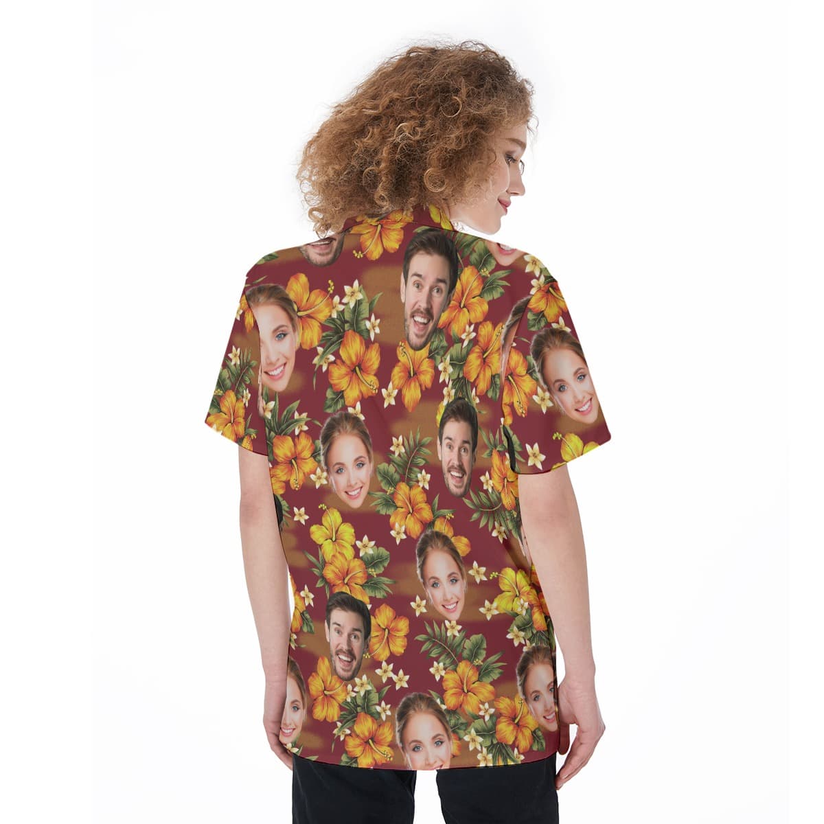 Custom Face Aloha Shirt For Women (4)
