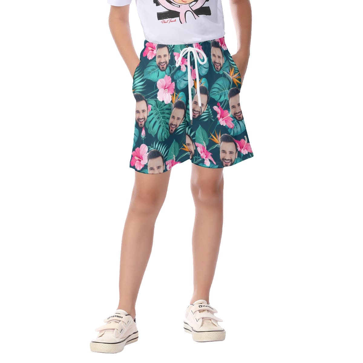 Custom Face Aloha Shorts For Kids (1)
