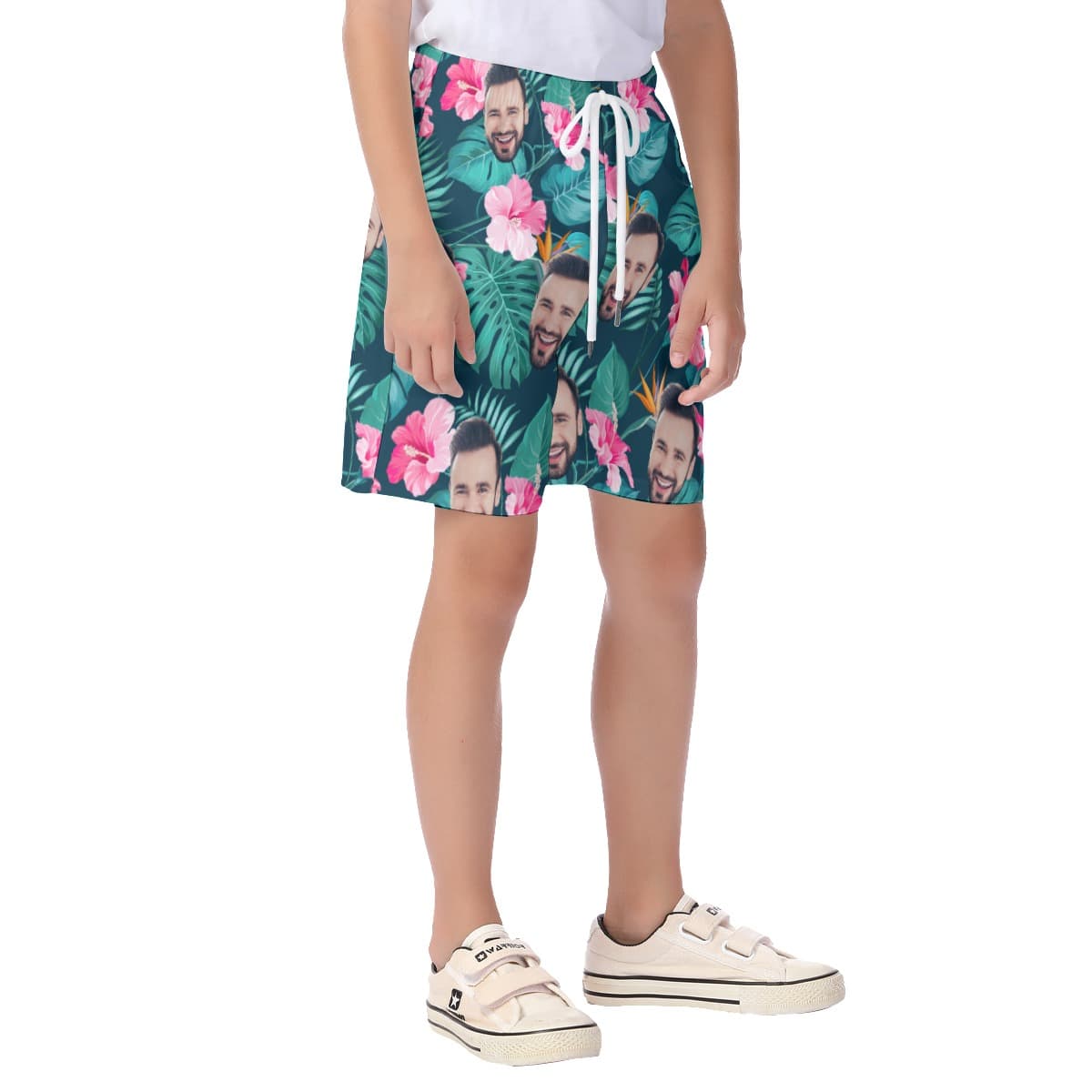 Custom Face Aloha Shorts For Kids (2)