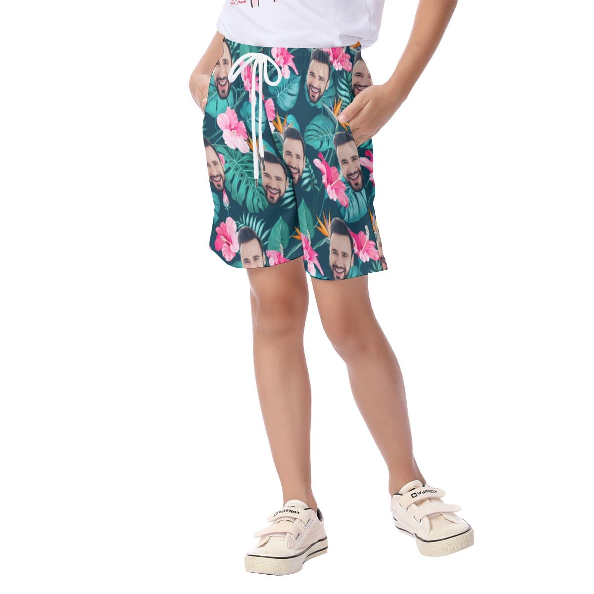 Custom Face Aloha Shorts For Kids (3)