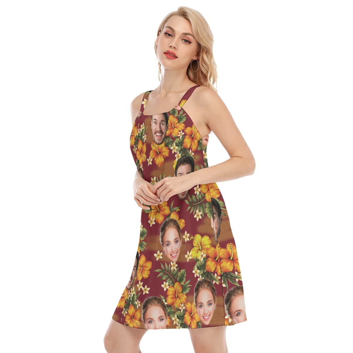 Custom Face Hawaiian Summer Dress (3)