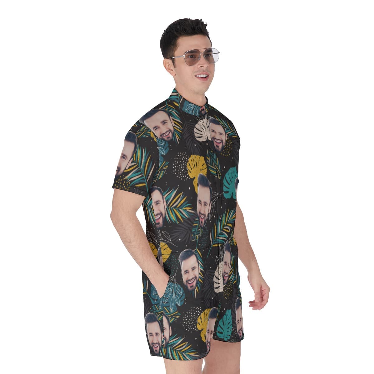 Custom Face Tropical Men’s Romper (1)