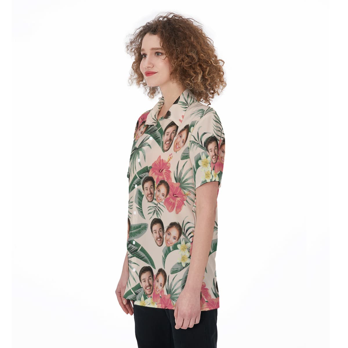 Custom Face Women’s Tropical Shirt (1)