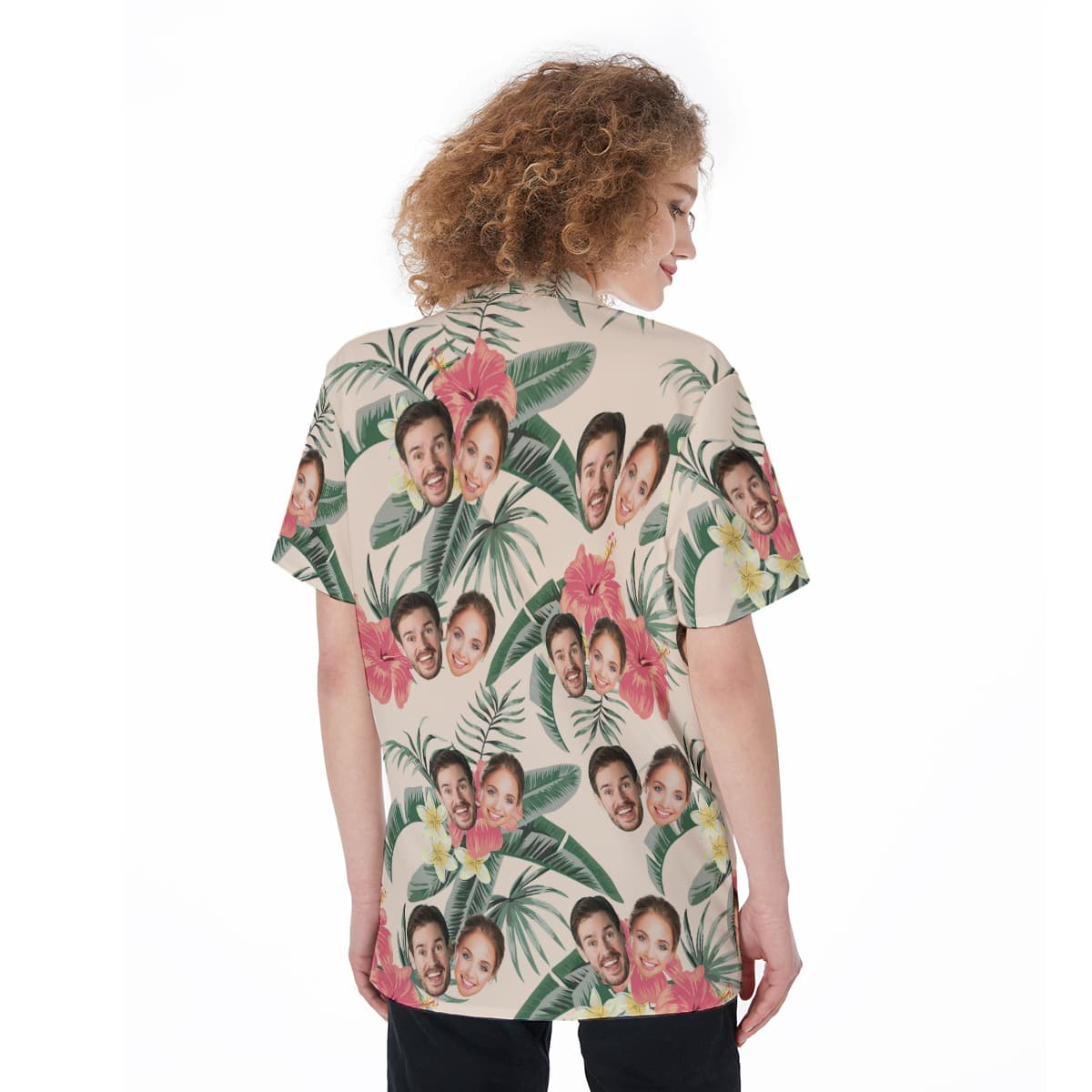 Custom Face Women’s Tropical Shirt (2)