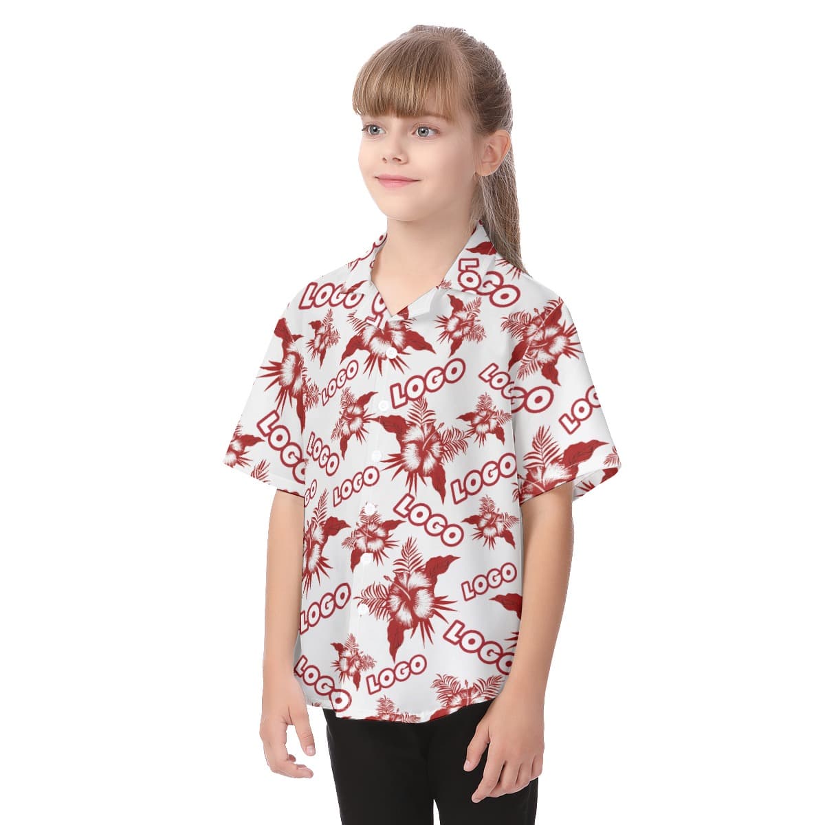 Custom Logo Kid’s Button Up Shirt (2)