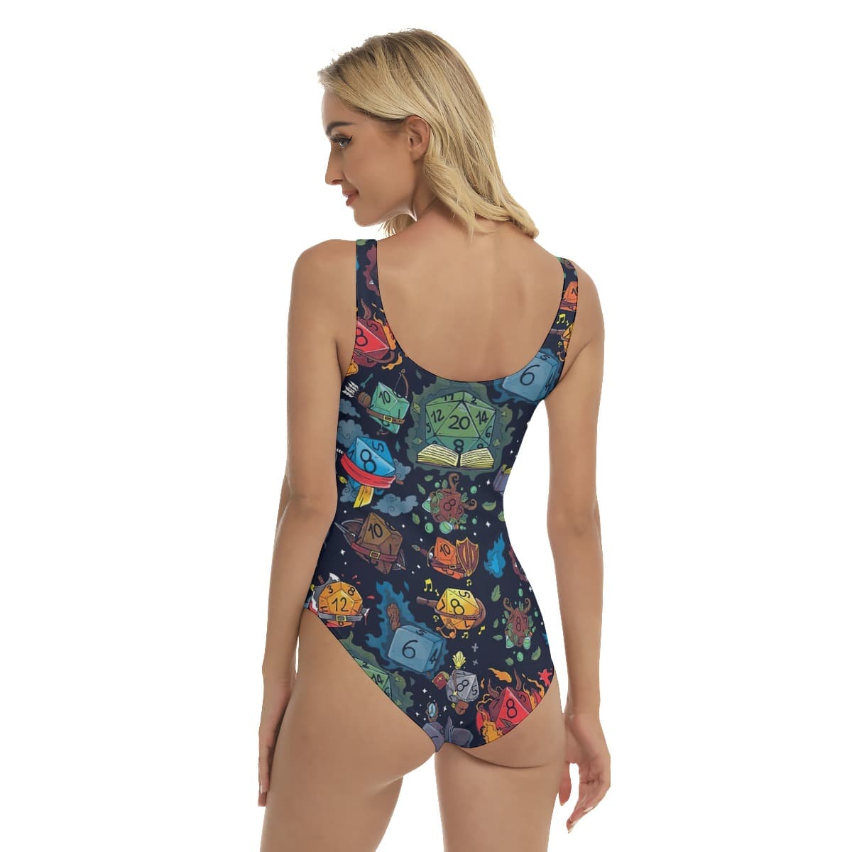 Dnd Dice Women Swimsuit (4)