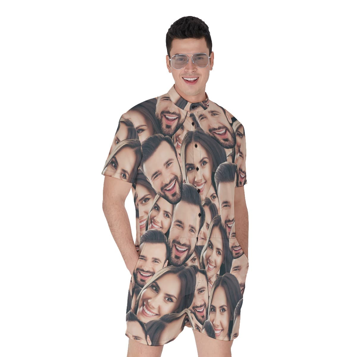 Funny Custom 2 Faces Men's Romper (1)
