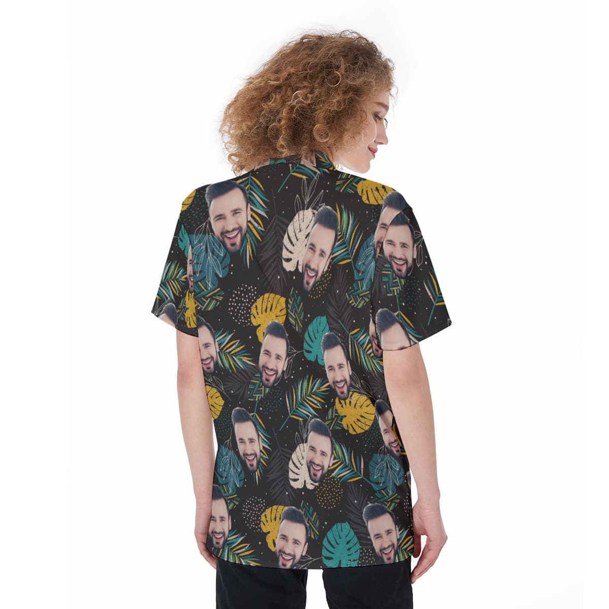 Funny Custom Face Button Up Shirt (3)