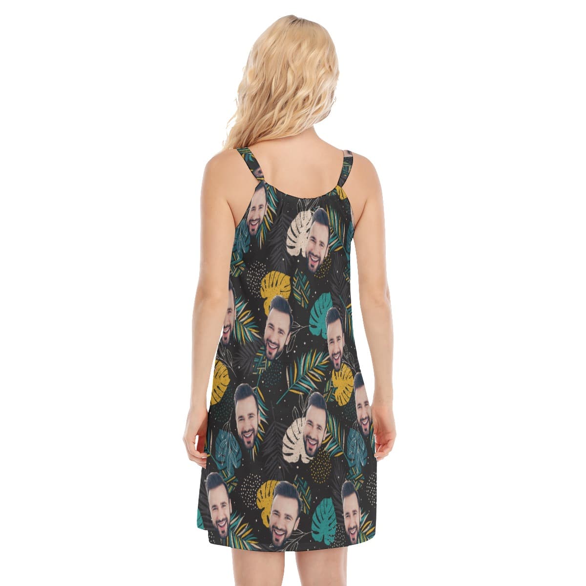 Funny Custom Face Tropical Dress (3)