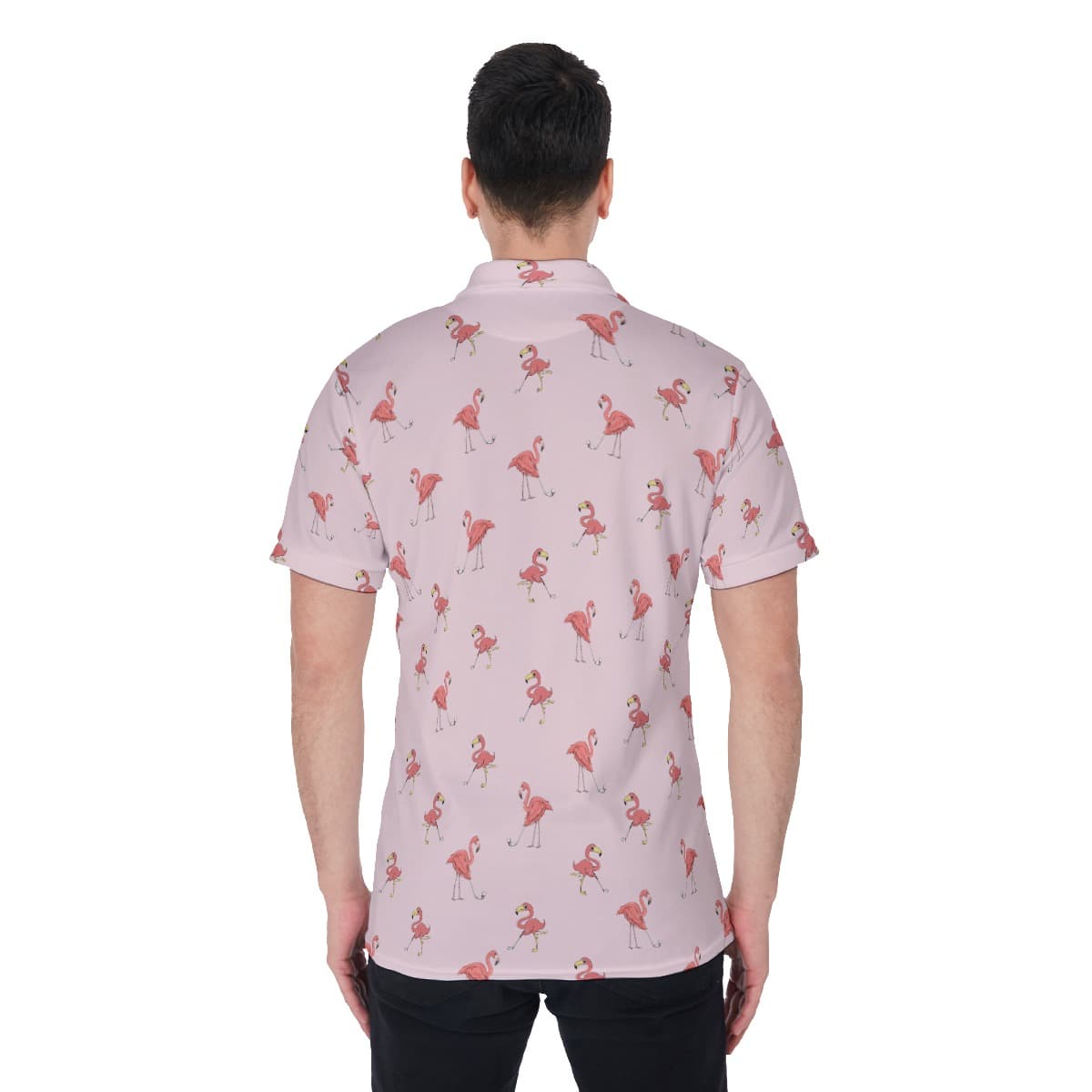Funny Flamingo Men’s Golf Shirt (3)